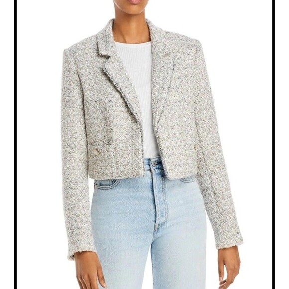 Paige Jackets & Blazers - Paige Selyna Open Blazer Ivory Silver Tweed XL 220